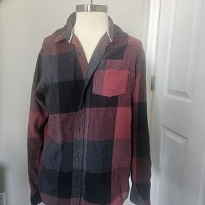 Ocean Current Black and Red Checkered Shirt